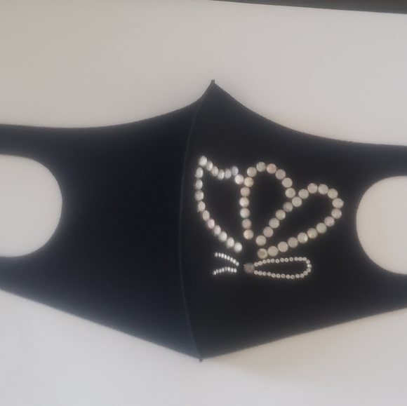 Butterfly rhinestones facemask - Picture 3 of 3